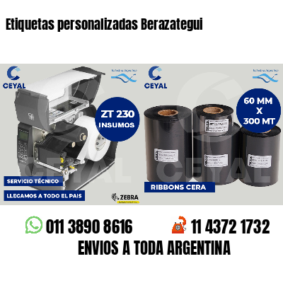 Etiquetas personalizadas Berazategui