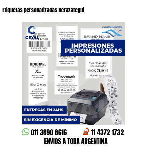 Etiquetas personalizadas Berazategui