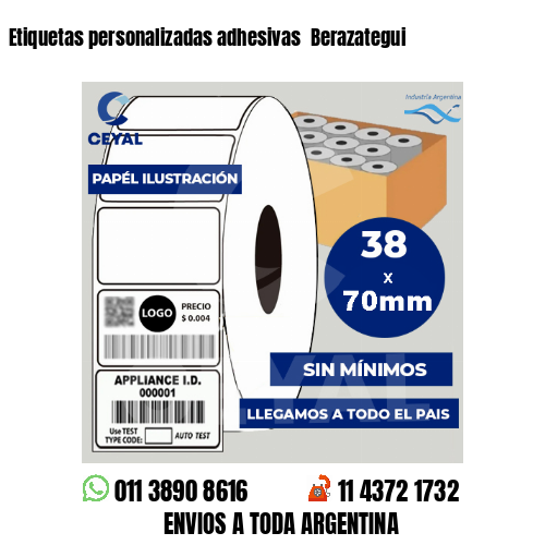 Etiquetas personalizadas adhesivas  Berazategui