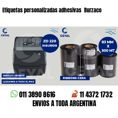 Etiquetas personalizadas adhesivas  Burzaco