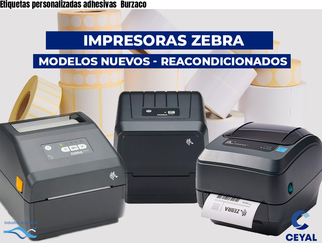 Etiquetas personalizadas adhesivas  Burzaco