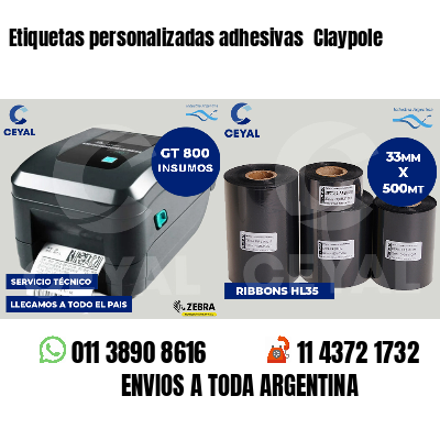 Etiquetas personalizadas adhesivas Claypole