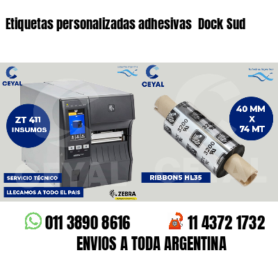 Etiquetas personalizadas adhesivas Dock Sud