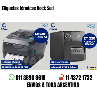 Etiquetas térmicas Dock Sud