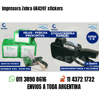 Impresora Zebra GK420T stickers
