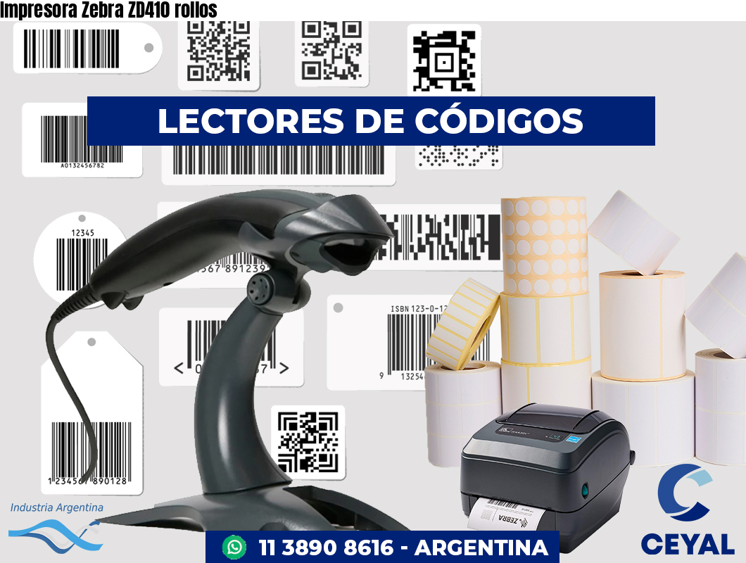 Impresora Zebra ZD410 rollos