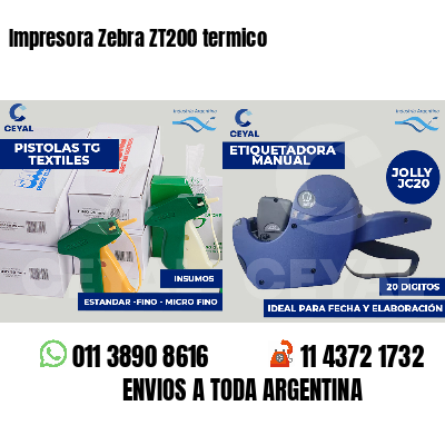Impresora Zebra ZT200 termico