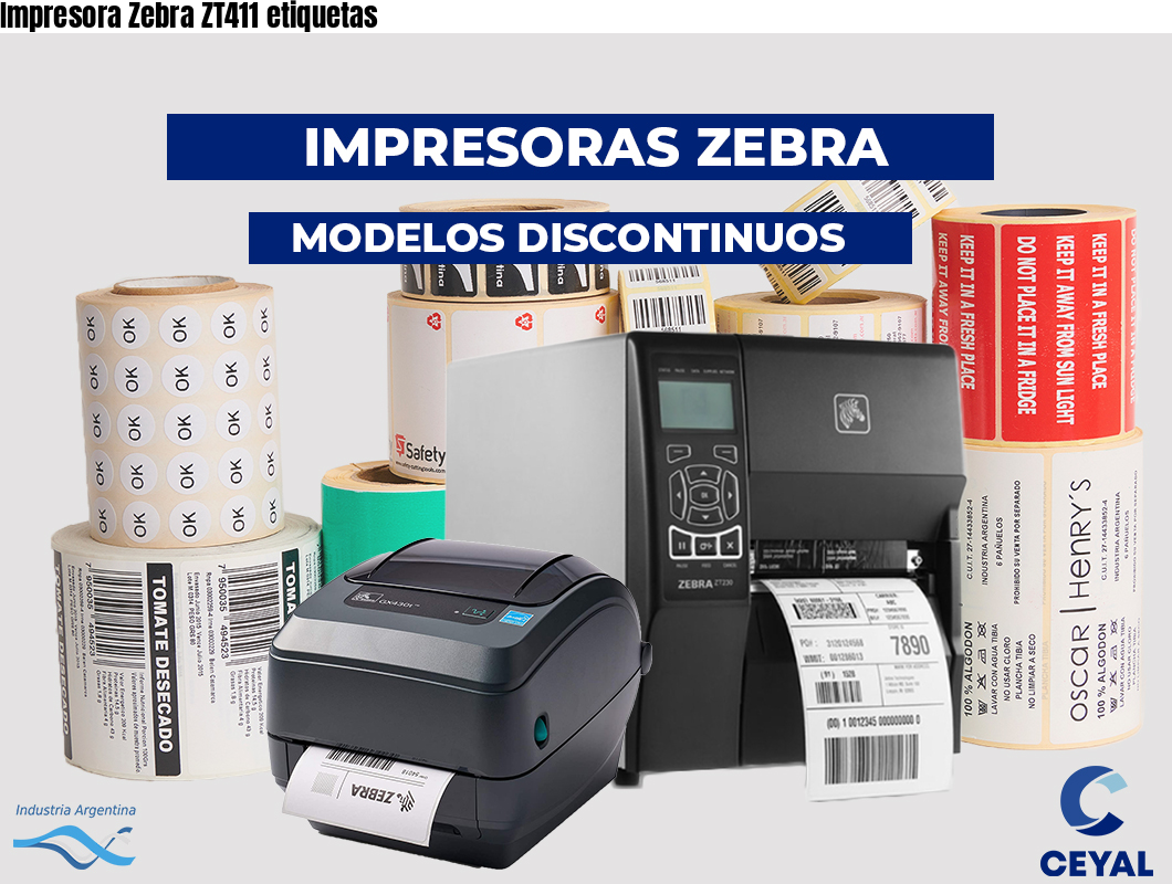 Impresora Zebra ZT411 etiquetas