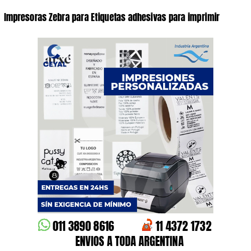 Impresoras Zebra para Etiquetas adhesivas para imprimir