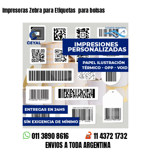 Impresoras Zebra para Etiquetas  para bolsas 
