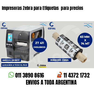 Impresoras Zebra para Etiquetas para precios