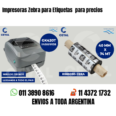 Impresoras Zebra para Etiquetas para precios