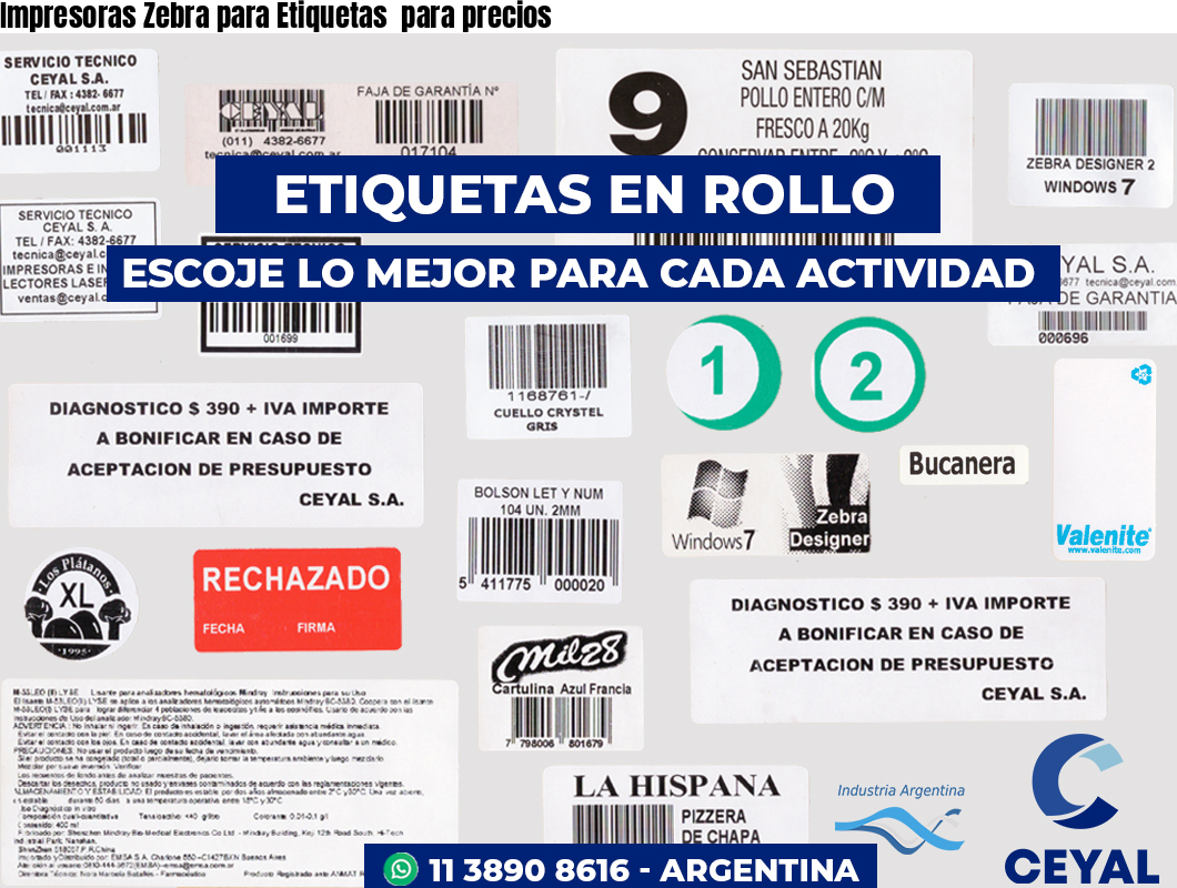 Impresoras Zebra para Etiquetas  para precios