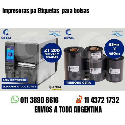 Impresoras pa Etiquetas  para bolsas 