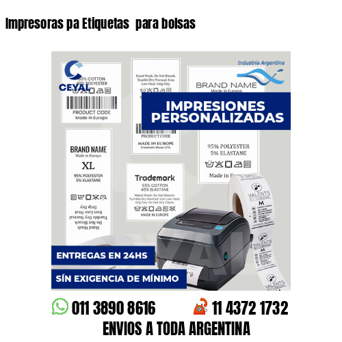 Impresoras pa Etiquetas  para bolsas 