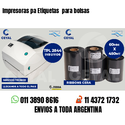 Impresoras pa Etiquetas  para bolsas 