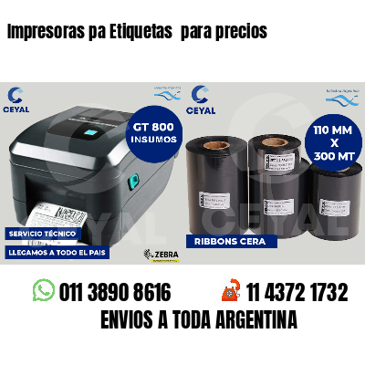 Impresoras pa Etiquetas para precios