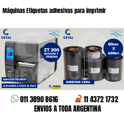 Máquinas Etiquetas adhesivas para imprimir