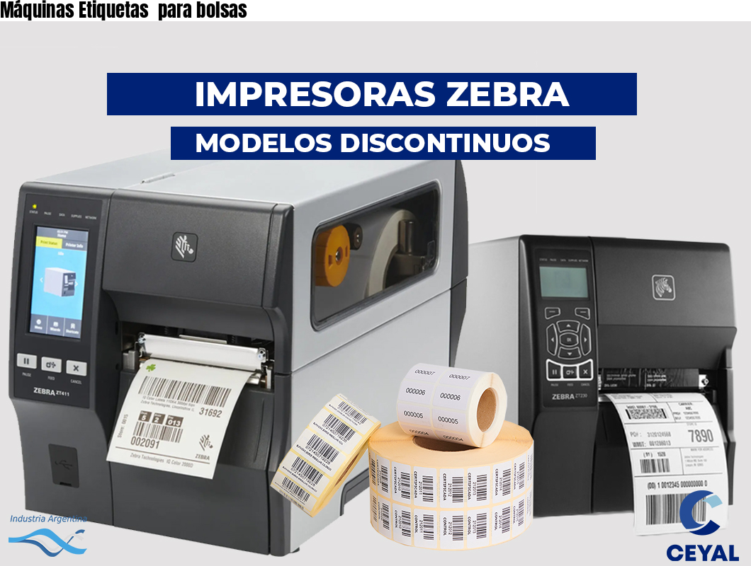 Máquinas Etiquetas  para bolsas 