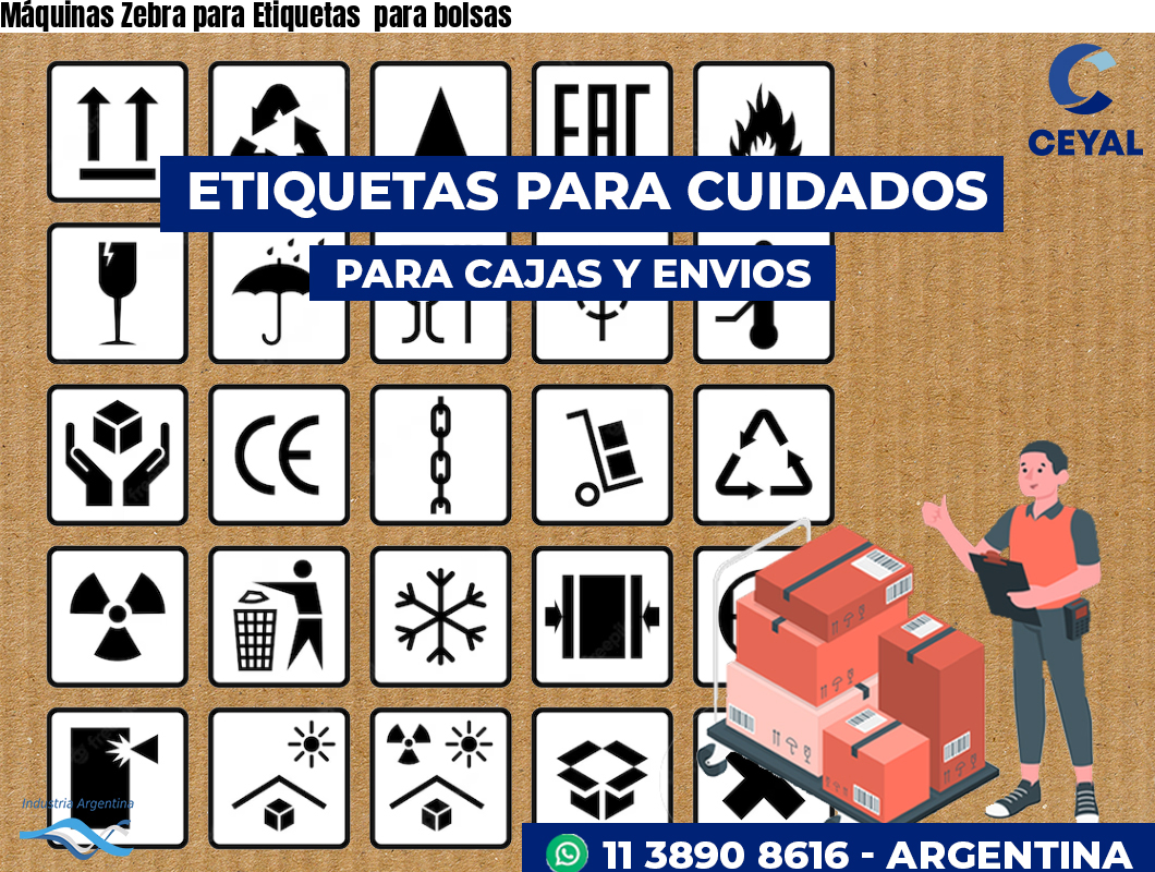 Máquinas Zebra para Etiquetas  para bolsas 