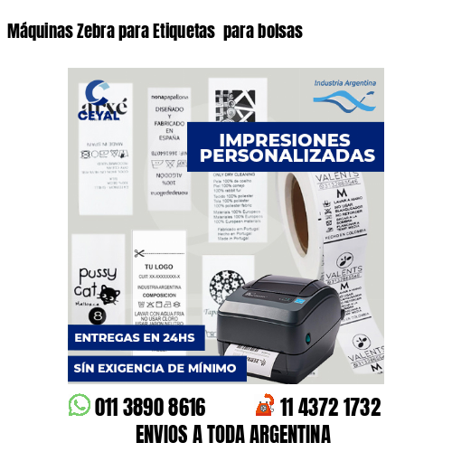 Máquinas Zebra para Etiquetas  para bolsas 