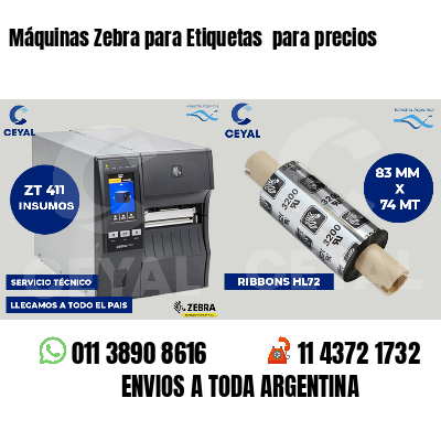 Máquinas Zebra para Etiquetas  para precios