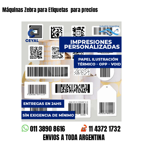 Máquinas Zebra para Etiquetas  para precios