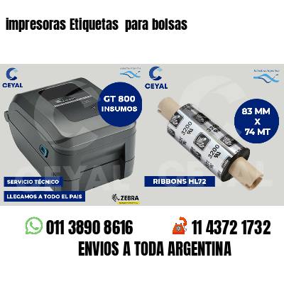 impresoras Etiquetas  para bolsas 