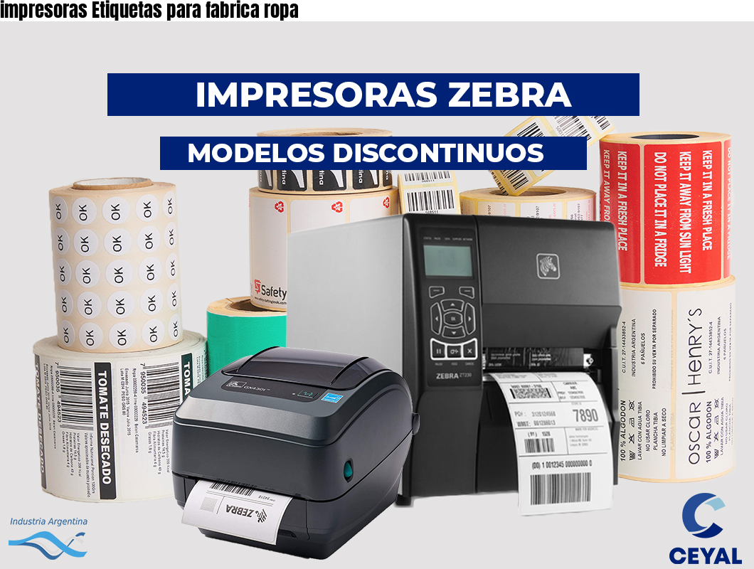impresoras Etiquetas para fabrica ropa