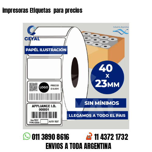 impresoras Etiquetas  para precios