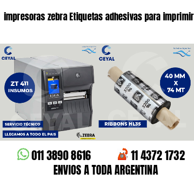 impresoras zebra Etiquetas adhesivas para imprimir