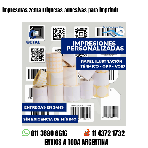 impresoras zebra Etiquetas adhesivas para imprimir