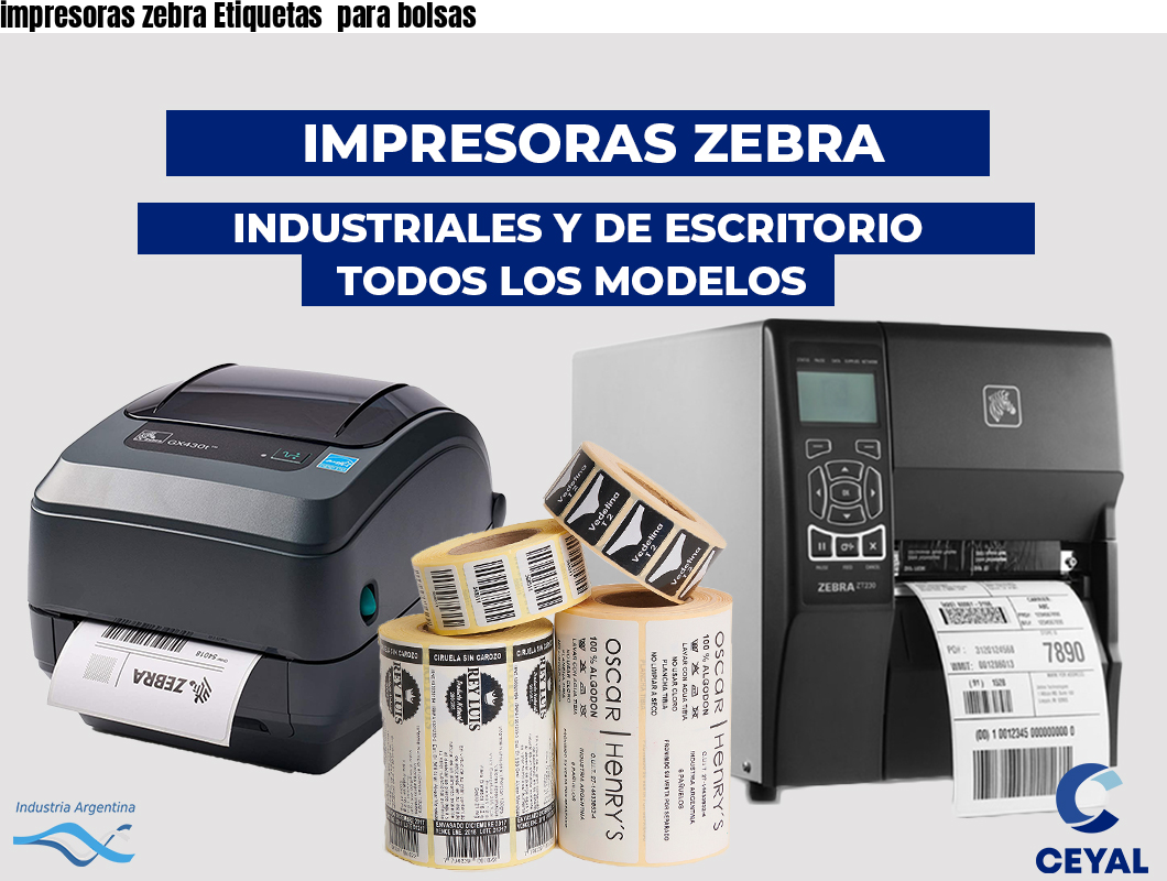 impresoras zebra Etiquetas para bolsas