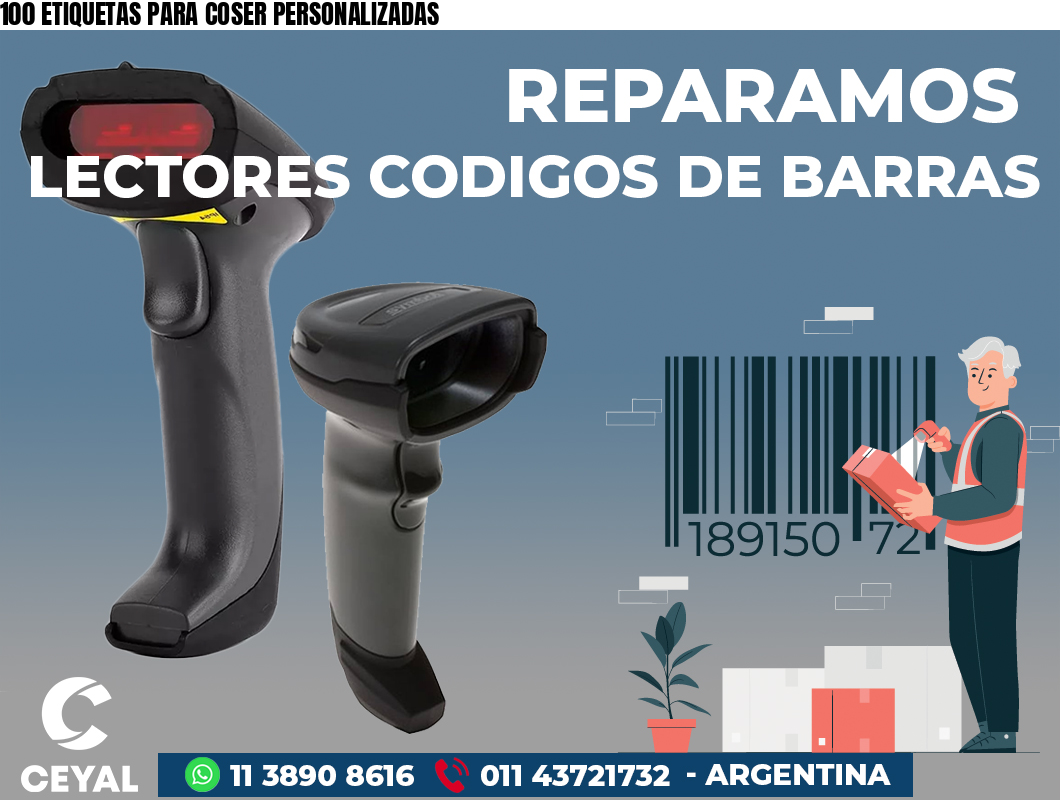 100 ETIQUETAS PARA COSER PERSONALIZADAS