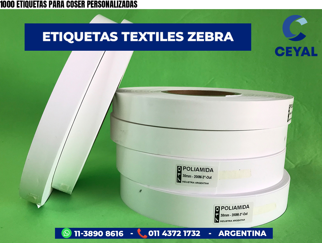 1000 ETIQUETAS PARA COSER PERSONALIZADAS
