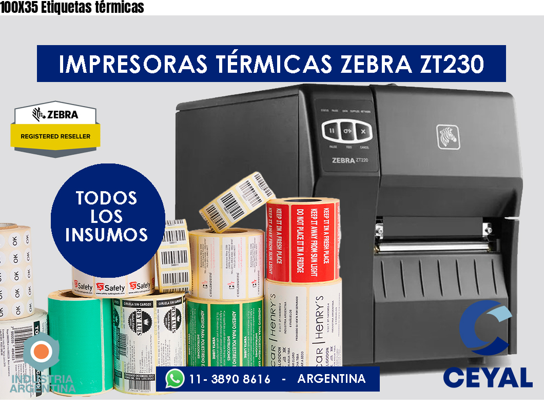 100X35 Etiquetas térmicas