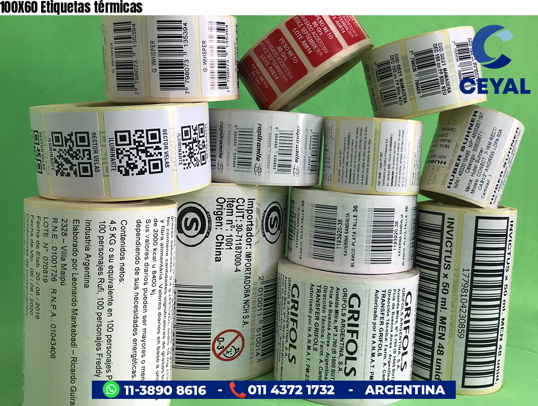 100X60 Etiquetas térmicas