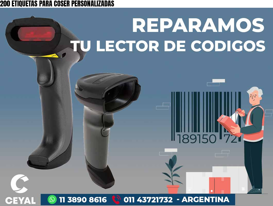 200 ETIQUETAS PARA COSER PERSONALIZADAS