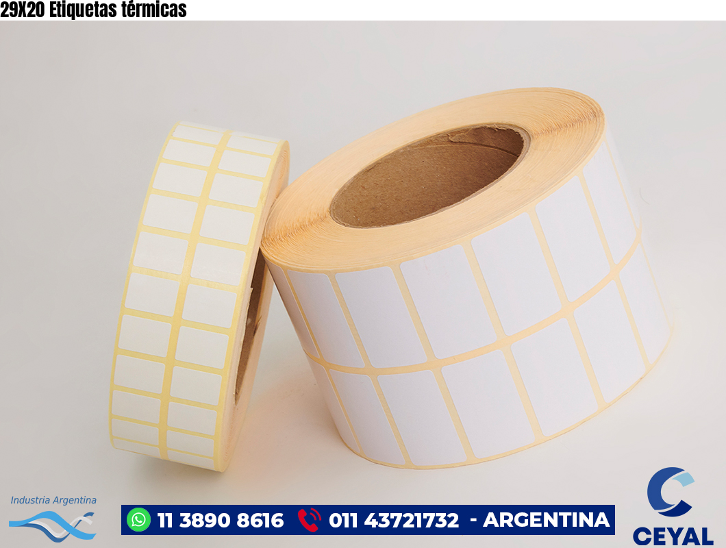29X20 Etiquetas térmicas