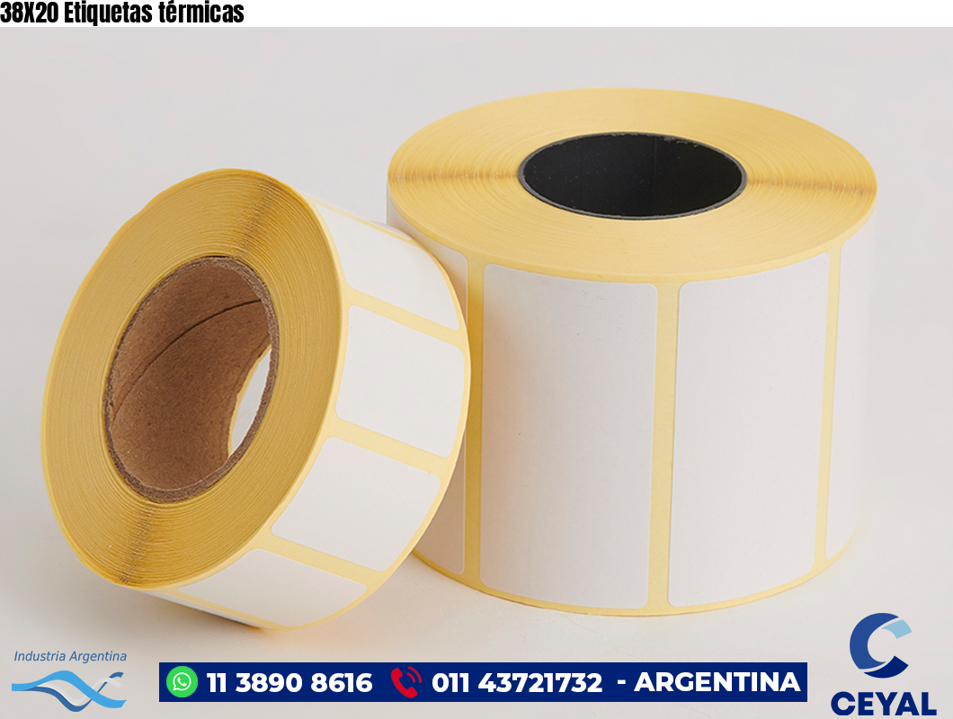 38X20 Etiquetas térmicas