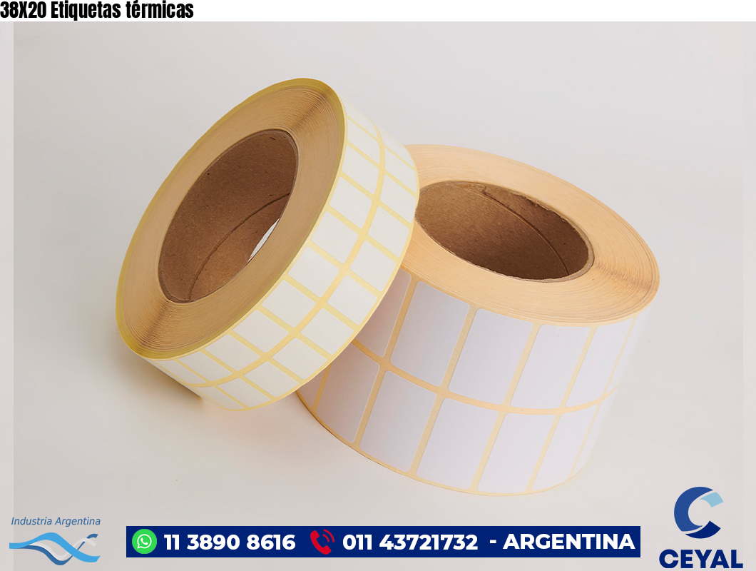 38X20 Etiquetas térmicas