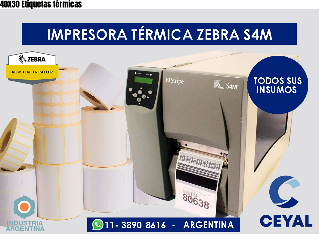 40X30 Etiquetas térmicas