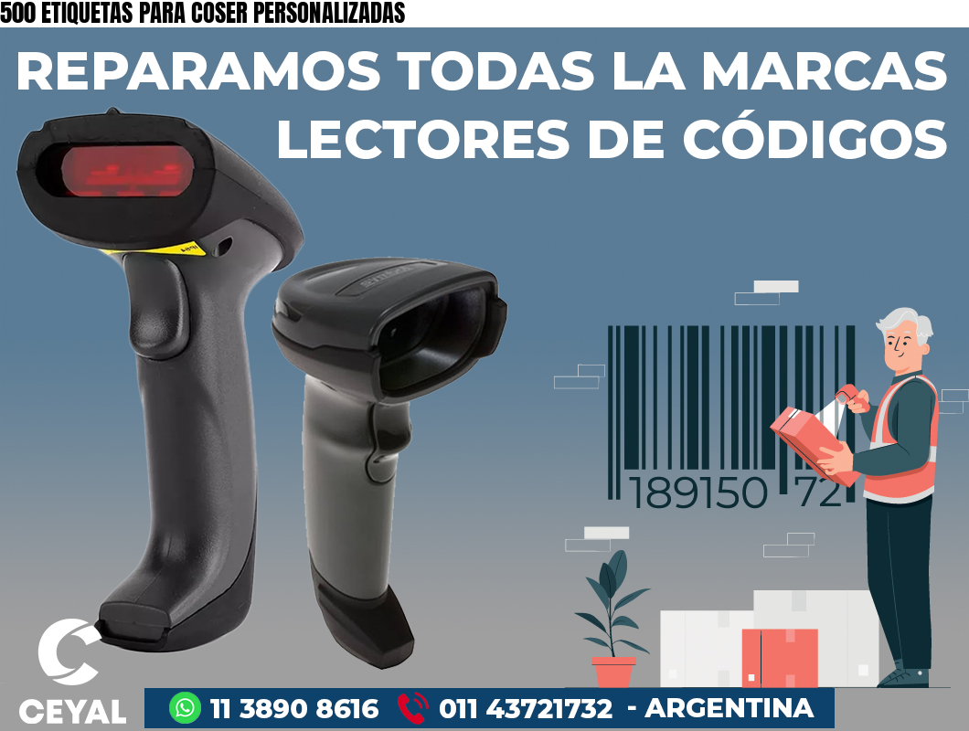 500 ETIQUETAS PARA COSER PERSONALIZADAS