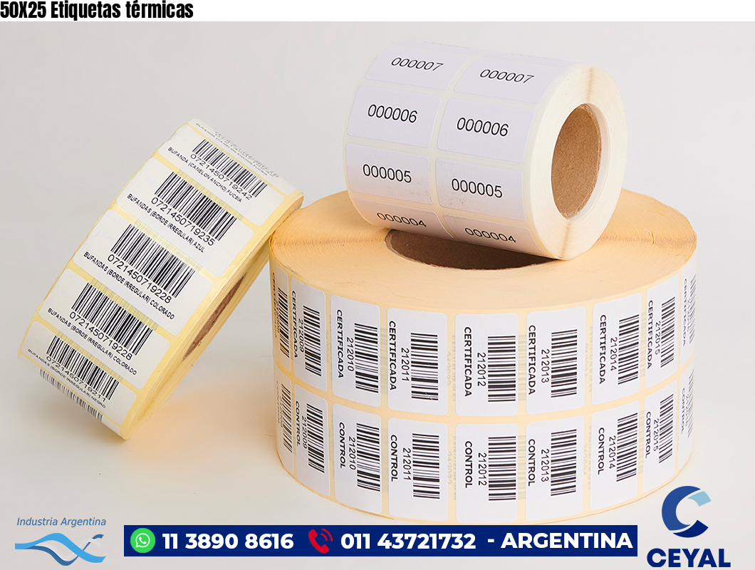 50X25 Etiquetas térmicas