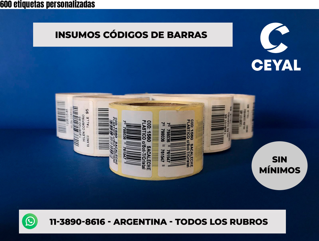 600 etiquetas personalizadas
