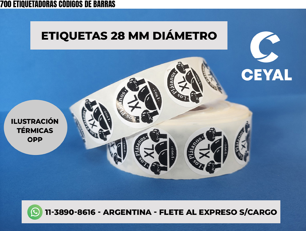 700 ETIQUETADORAS CÓDIGOS DE BARRAS