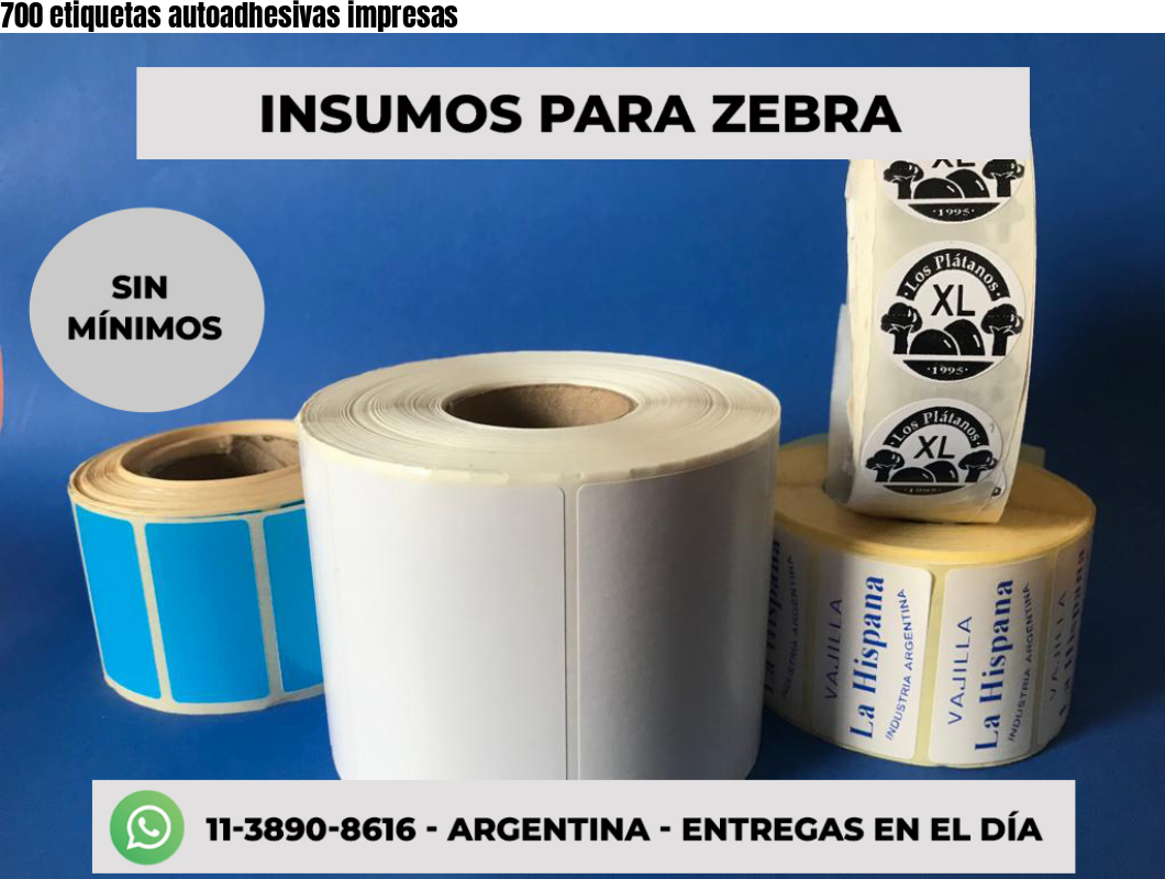 700 etiquetas autoadhesivas impresas