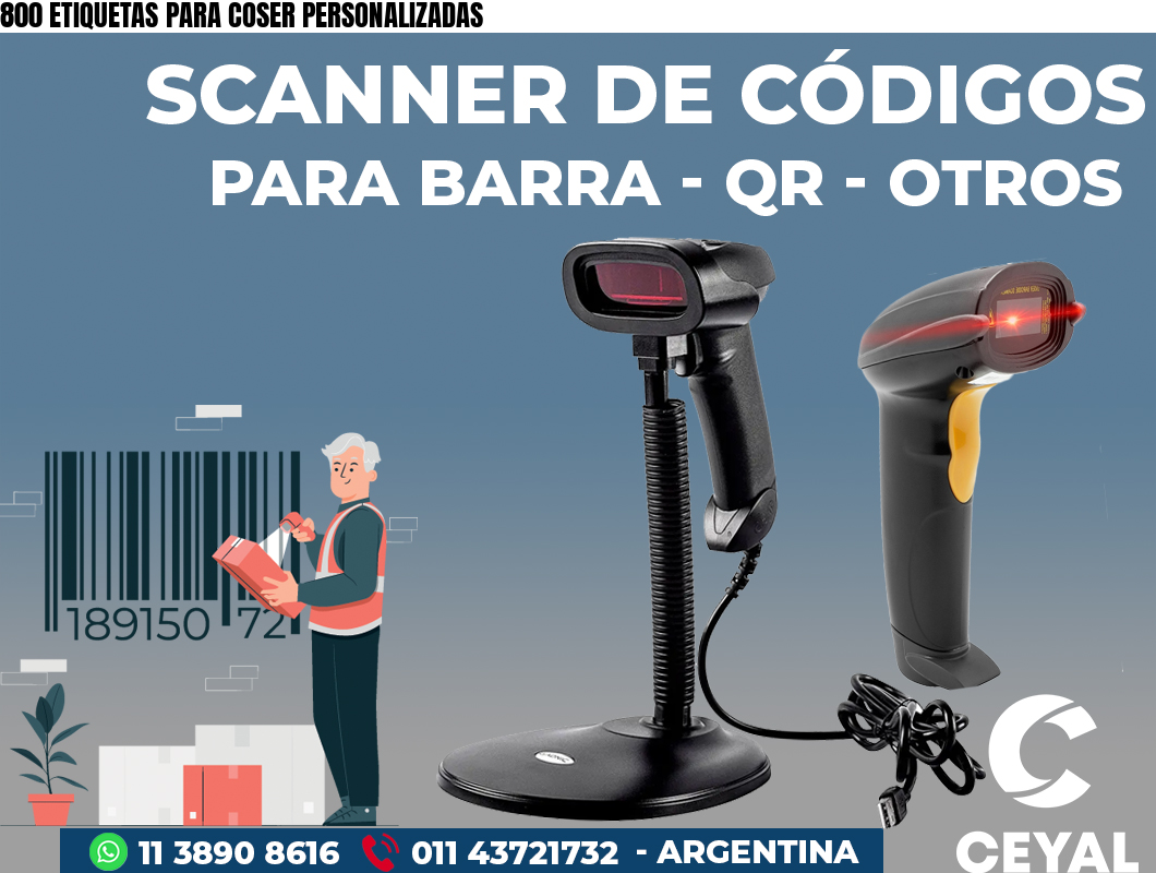 800 ETIQUETAS PARA COSER PERSONALIZADAS