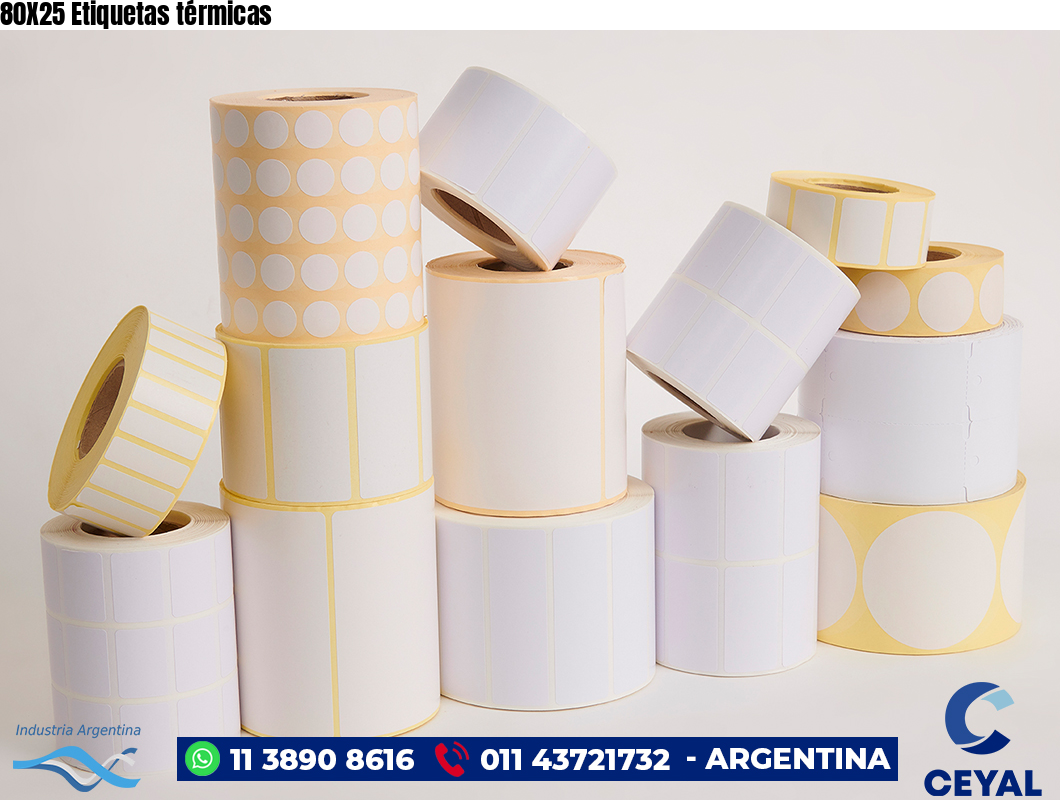 80X25 Etiquetas térmicas