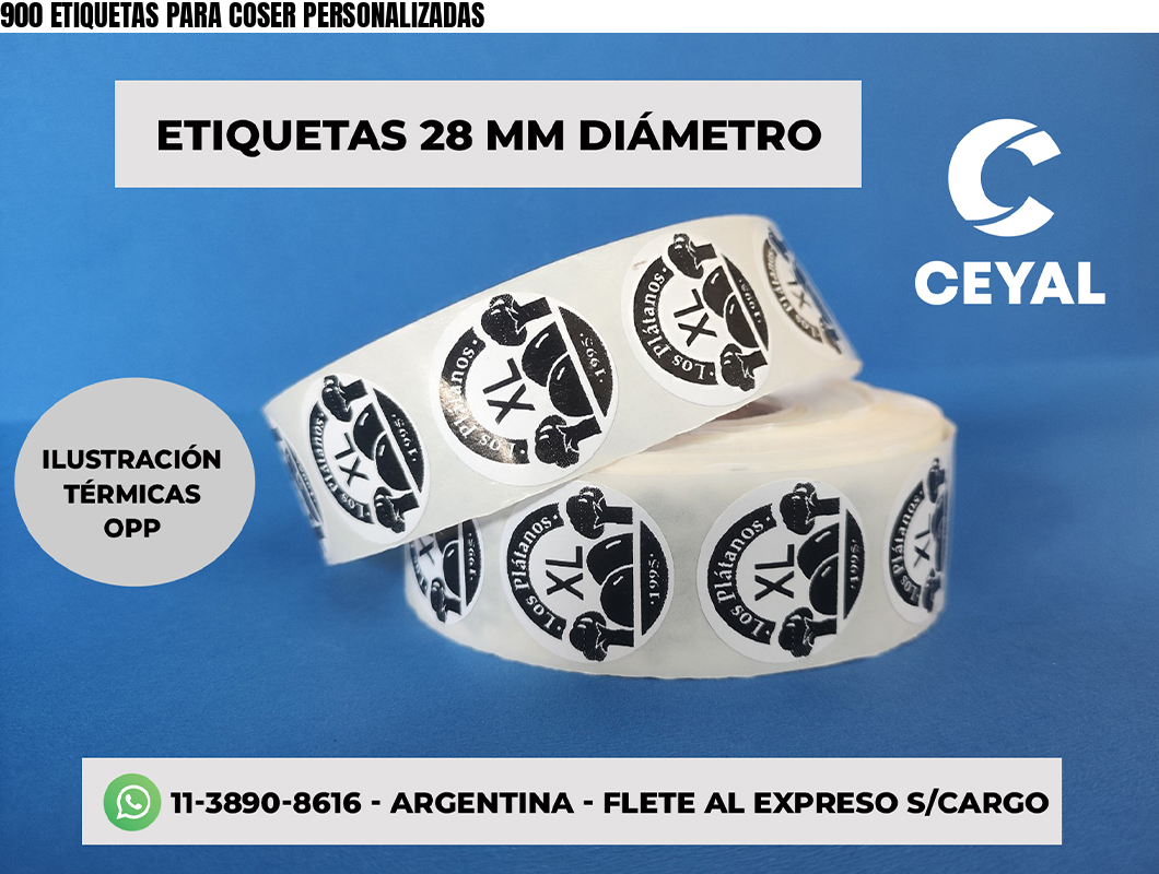 900 ETIQUETAS PARA COSER PERSONALIZADAS